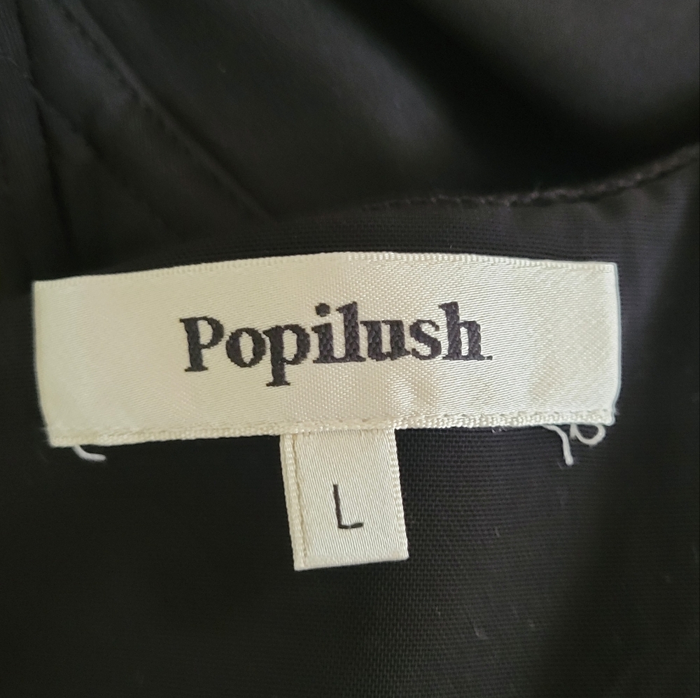 POPILUSH One Piece Black Shapewear Body Sculpting Thong Bodysuit Size Large - Picture 8 of 14